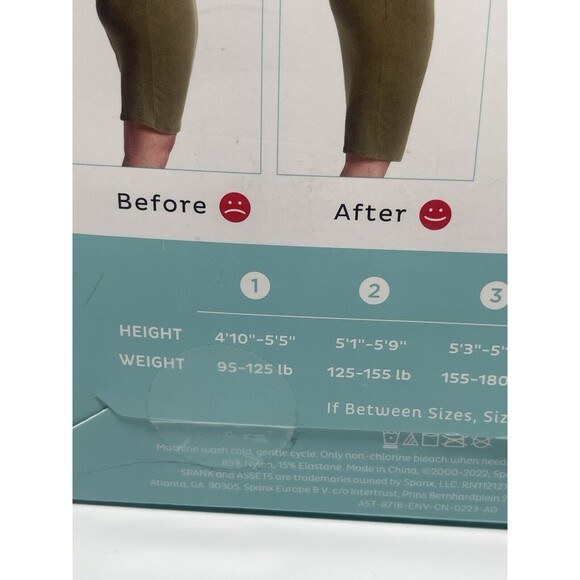 Assets By Spanx High Waist Shaper Short In Nude Sz 1 New - Picture 6 of 6